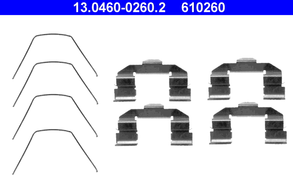 Kit accessori, pastiglia freno ATE 610260