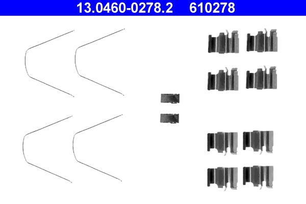 Kit accessori, pastiglia freno ATE 610278