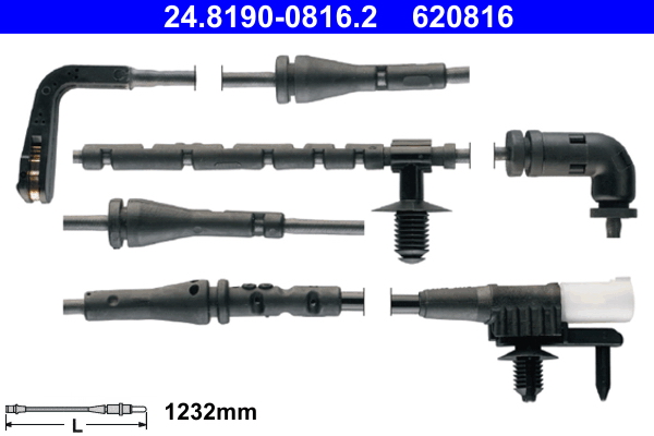Contatto segnalazione, usura past. freno/mat. d'attrito ATE 620816
