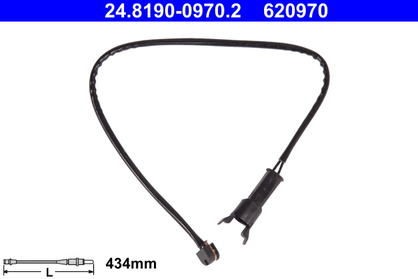 Contatto segnalazione, usura past. freno/mat. d'attrito ATE 620970