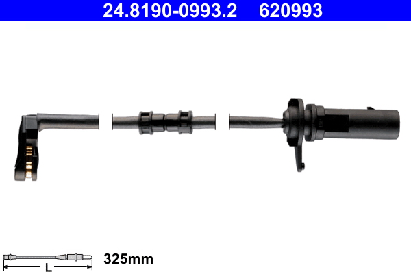 Contatto segnalazione, usura past. freno/mat. d'attrito ATE 620993