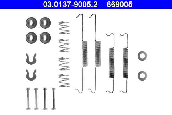 Kit accessori, ganasce freno ATE 669005
