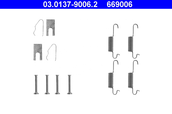 Kit accessori, ganasce freno ATE 669006