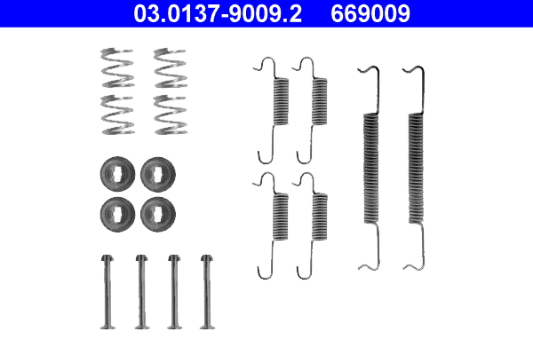 Kit accessori, ganasce freno ATE 669009