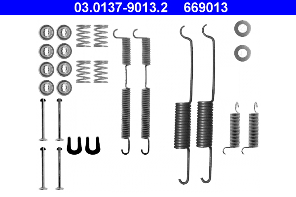 Kit accessori, ganasce freno ATE 669013