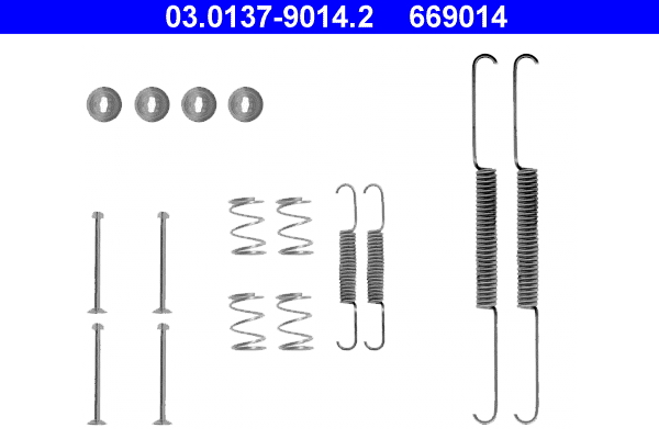 Kit accessori, ganasce freno ATE 669014