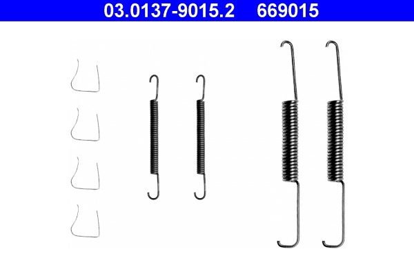 Kit accessori, ganasce freno ATE 669015