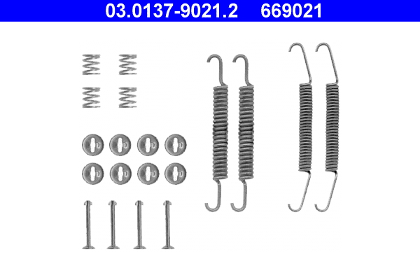 Kit accessori, ganasce freno ATE 669021