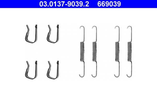 Kit accessori, ganasce freno ATE 669039