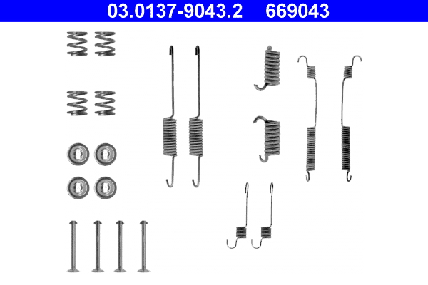 Kit accessori, ganasce freno ATE 669043