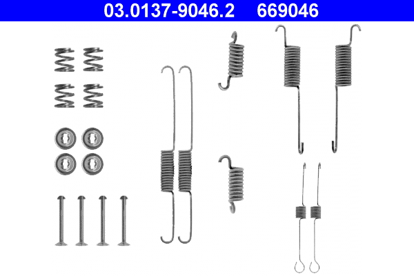 Kit accessori, ganasce freno ATE 669046