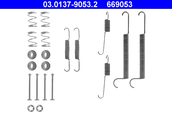 Kit accessori, ganasce freno ATE 669053