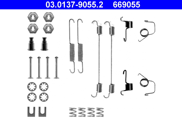 Kit accessori, ganasce freno ATE 669055