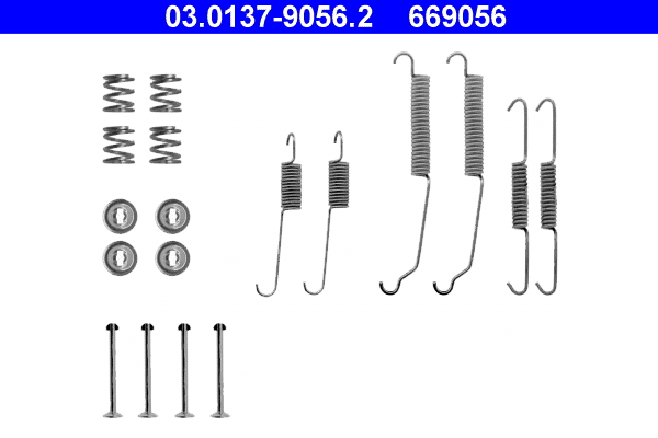 Kit accessori, ganasce freno ATE 669056