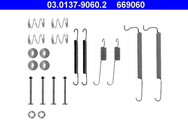 Kit accessori, ganasce freno ATE 669060