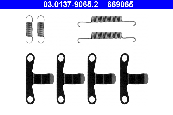 Kit accessori, ganasce freno stazionamento ATE 669065