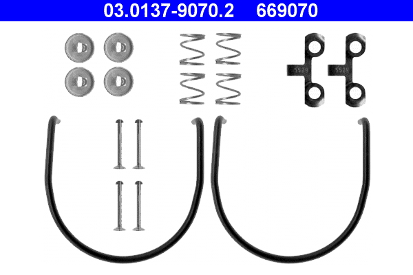 Kit accessori, ganasce freno ATE 669070
