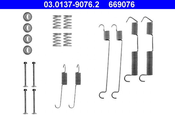 Kit accessori, ganasce freno ATE 669076