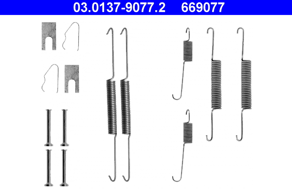 Kit accessori, ganasce freno ATE 669077