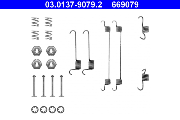 Kit accessori, ganasce freno ATE 669079