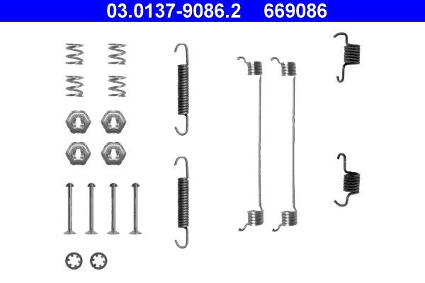 Kit accessori, ganasce freno ATE 669086