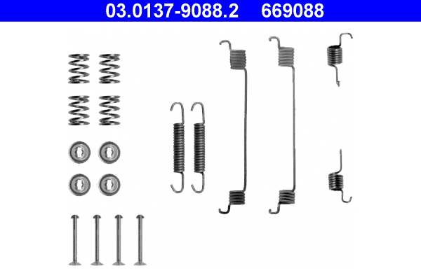 Kit accessori, ganasce freno ATE 669088