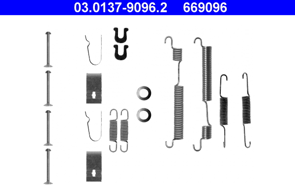 Kit accessori, ganasce freno ATE 669096