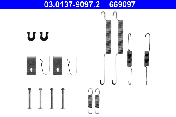 Kit accessori, ganasce freno ATE 669097