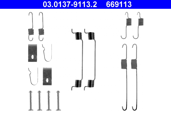 Kit accessori, ganasce freno ATE 669113