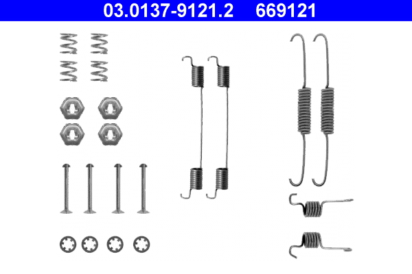 Kit accessori, ganasce freno ATE 669121