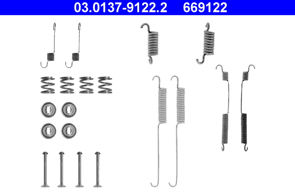 Kit accessori, ganasce freno ATE 669122