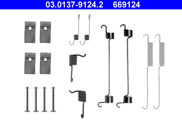 Kit accessori, ganasce freno ATE 669124