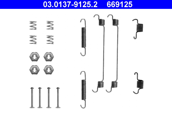Kit accessori, ganasce freno ATE 669125