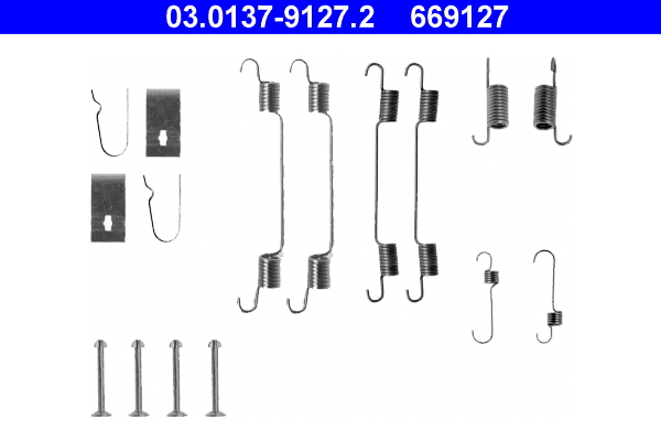 Kit accessori, ganasce freno ATE 669127
