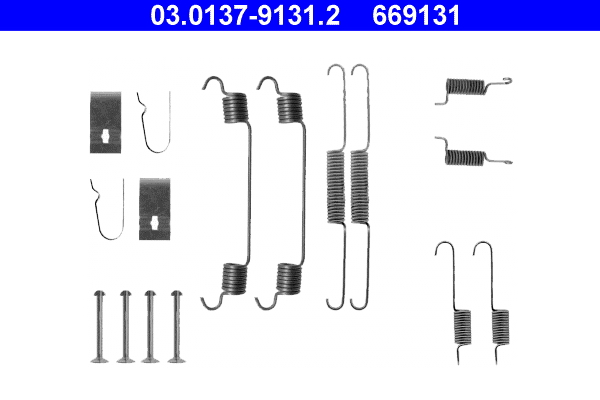 Kit accessori, ganasce freno ATE 669131