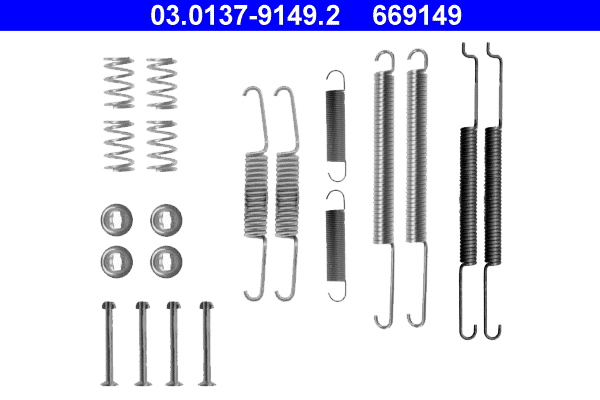 Kit accessori, ganasce freno ATE 669149