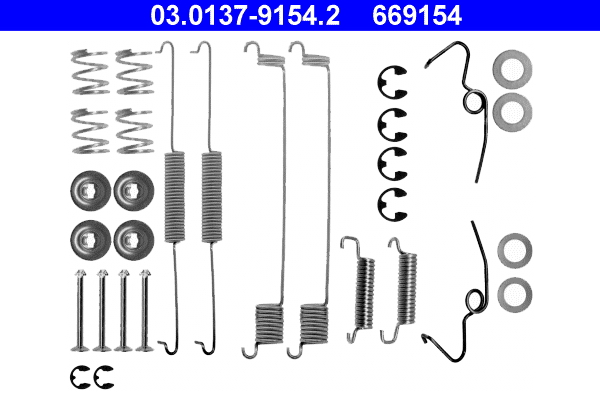 Kit accessori, ganasce freno ATE 669154