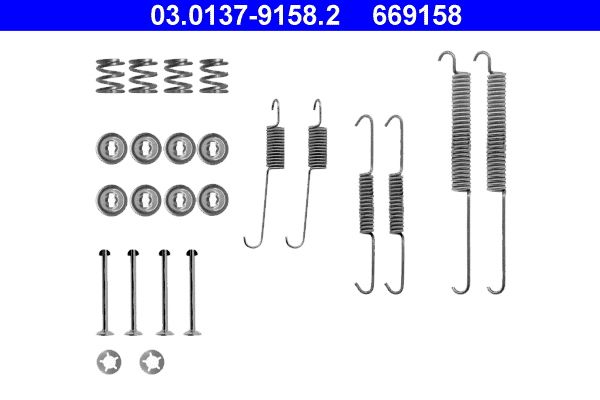 Kit accessori, ganasce freno ATE 669158