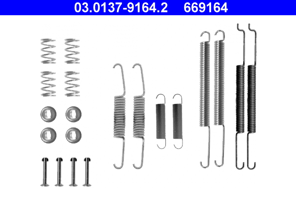 Kit accessori, ganasce freno ATE 669164