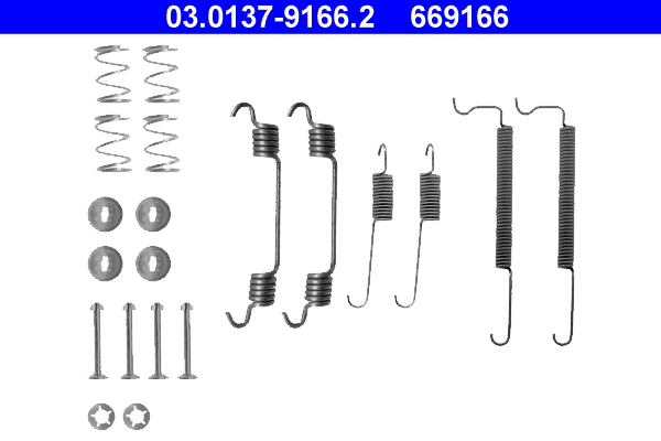Kit accessori, ganasce freno ATE 669166