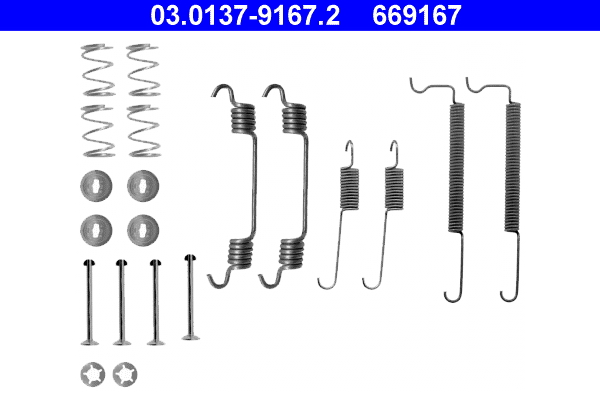 Kit accessori, ganasce freno ATE 669167