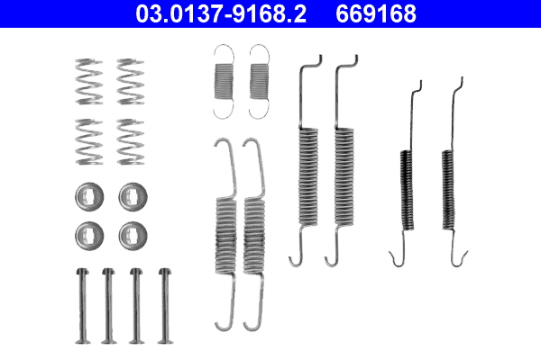 Kit accessori, ganasce freno ATE 669168