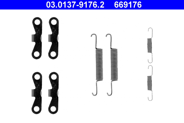 Kit accessori, ganasce freno stazionamento ATE 669176