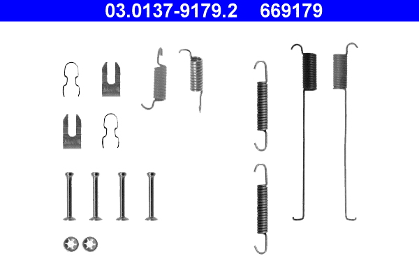Kit accessori, ganasce freno ATE 669179