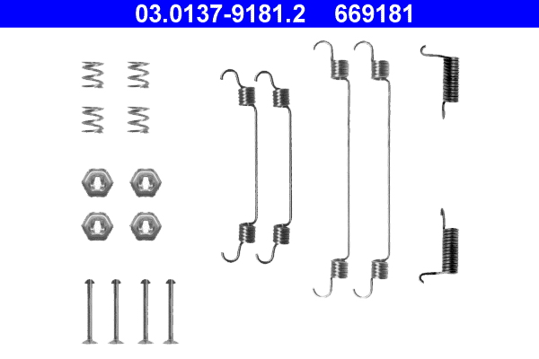 Kit accessori, ganasce freno ATE 669181
