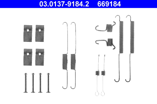 Kit accessori, ganasce freno ATE 669184