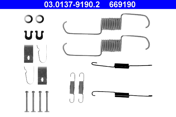 Kit accessori, ganasce freno ATE 669190