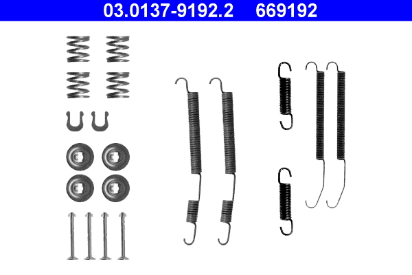 Kit accessori, ganasce freno ATE 669192