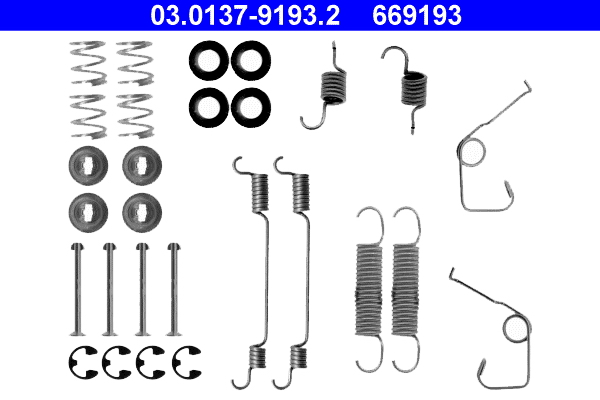 Kit accessori, ganasce freno ATE 669193