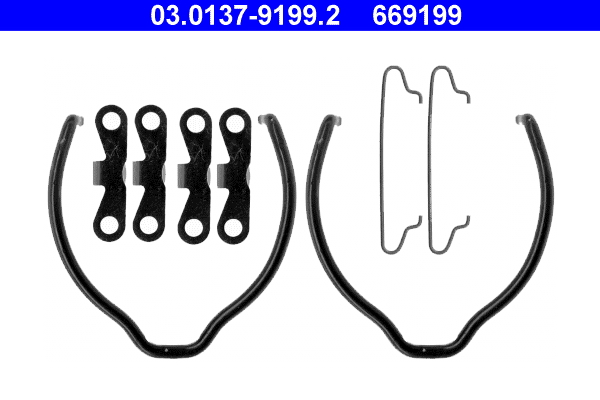 Kit accessori, ganasce freno stazionamento ATE 669199